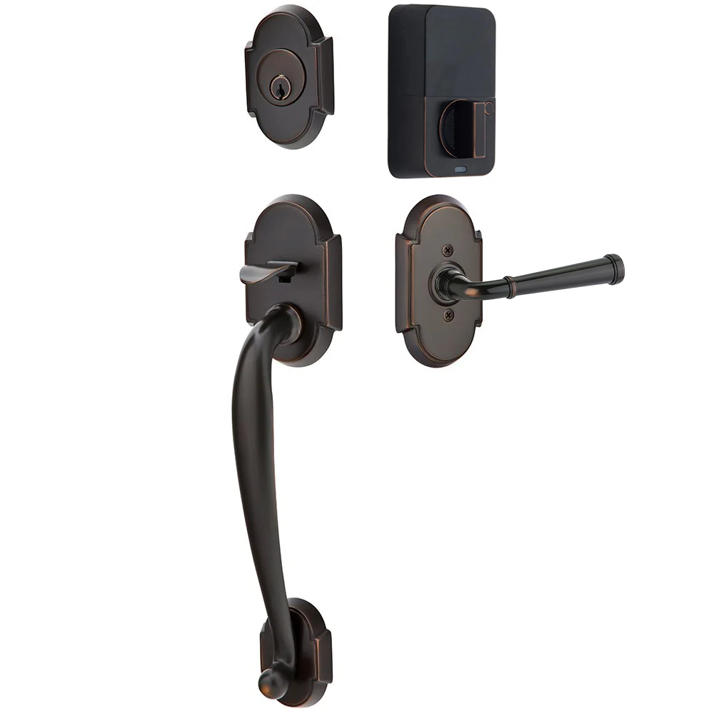 Emtek Nashville Tubular Entryset Sectional with Merrimack Lever