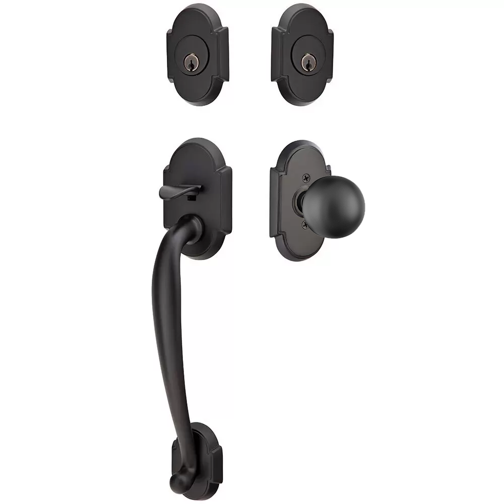 Emtek Nashville Tubular Entryset Sectional with Orb Knob