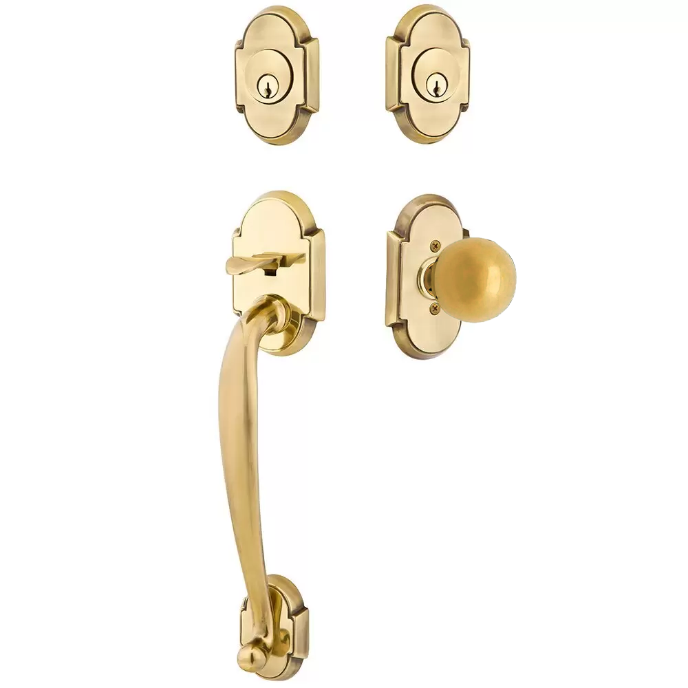 Emtek Nashville Tubular Entryset Sectional with Orb Knob