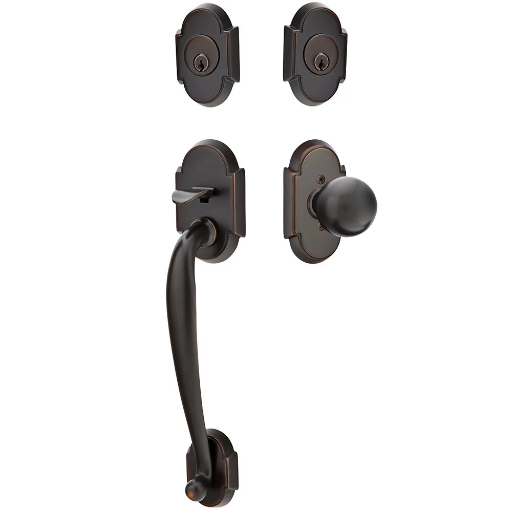 Emtek Nashville Tubular Entryset Sectional with Orb Knob