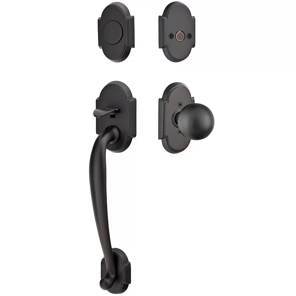 Emtek Nashville Tubular Entryset Sectional with Orb Knob