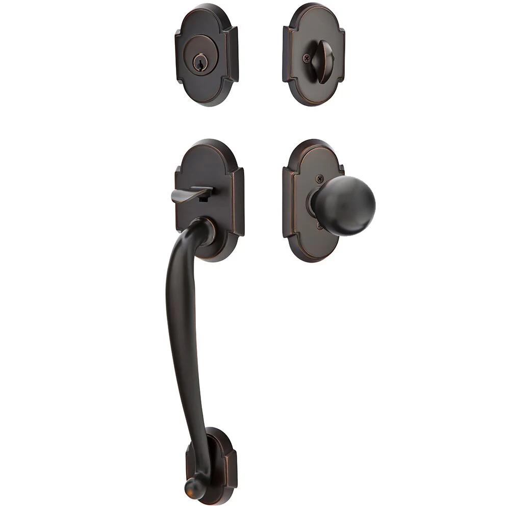 Emtek Nashville Tubular Entryset Sectional with Orb Knob
