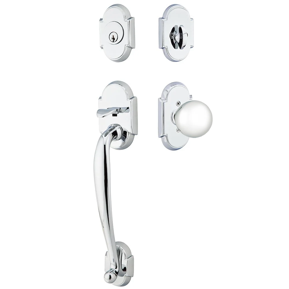 Emtek Nashville Tubular Entryset Sectional with Orb Knob