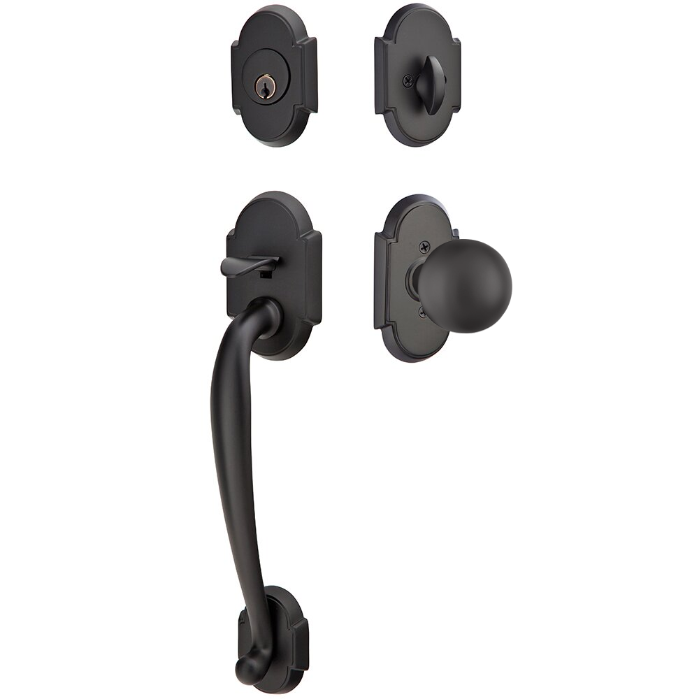 Emtek Nashville Tubular Entryset Sectional with Orb Knob