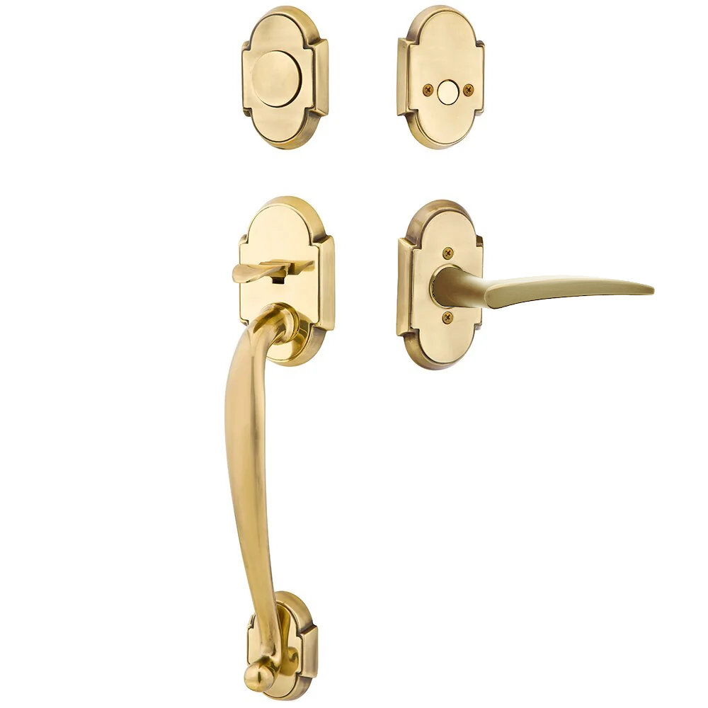 Emtek Nashville Tubular Entryset Sectional with Poseidon Lever