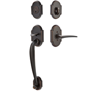 Emtek Nashville Tubular Entryset Sectional with Poseeidon Lever