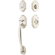 Emtek Nashville Tubular Entryset Sectional with Providence Glass Knob