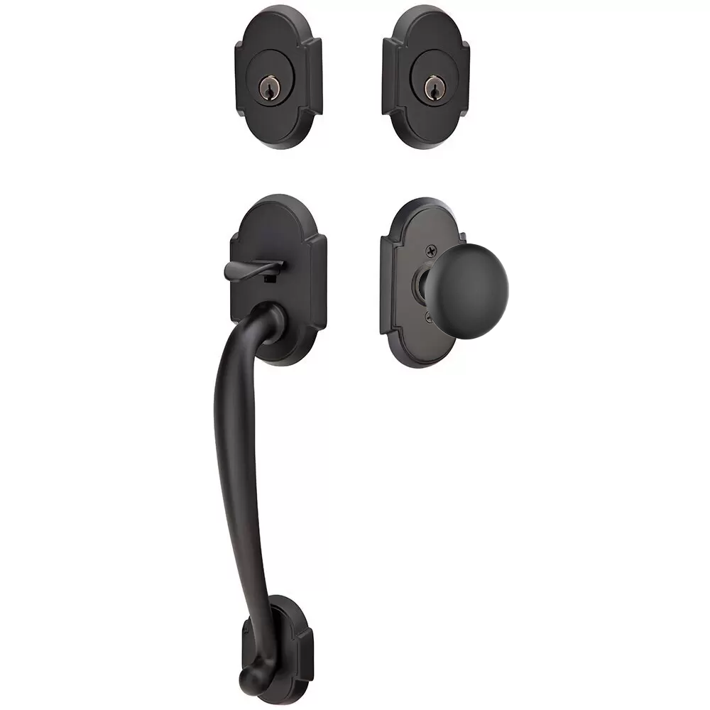 Emtek Nashville Tubular Entryset Sectional with Providence Knob