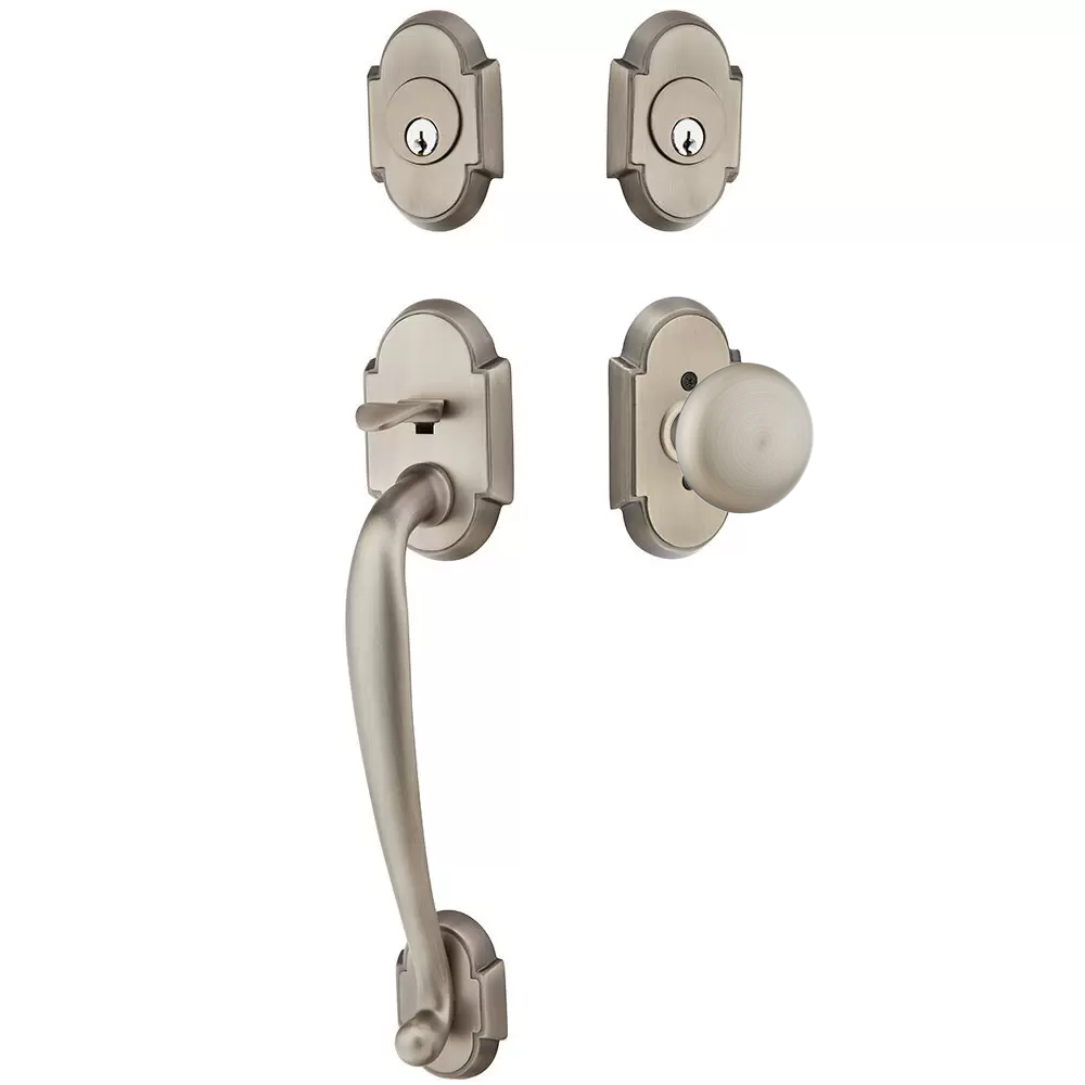 Emtek Nashville Tubular Entryset Sectional with Providence Knob