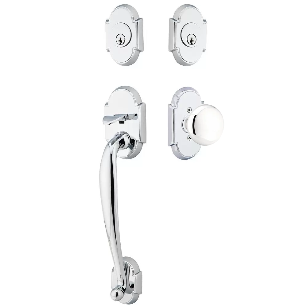 Emtek Nashville Tubular Entryset Sectional with Norwich Knob