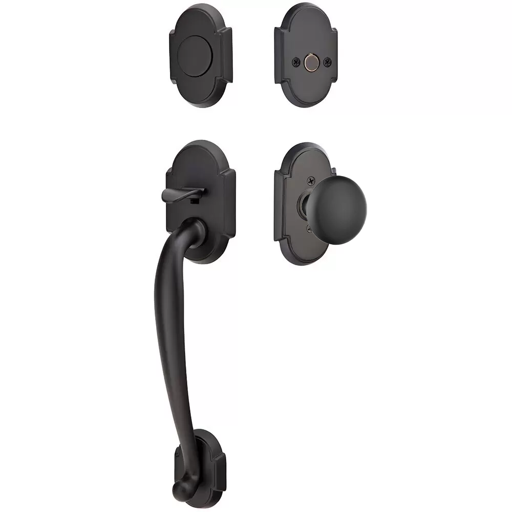 Emtek Nashville Tubular Entryset Sectional with Norwich Knob