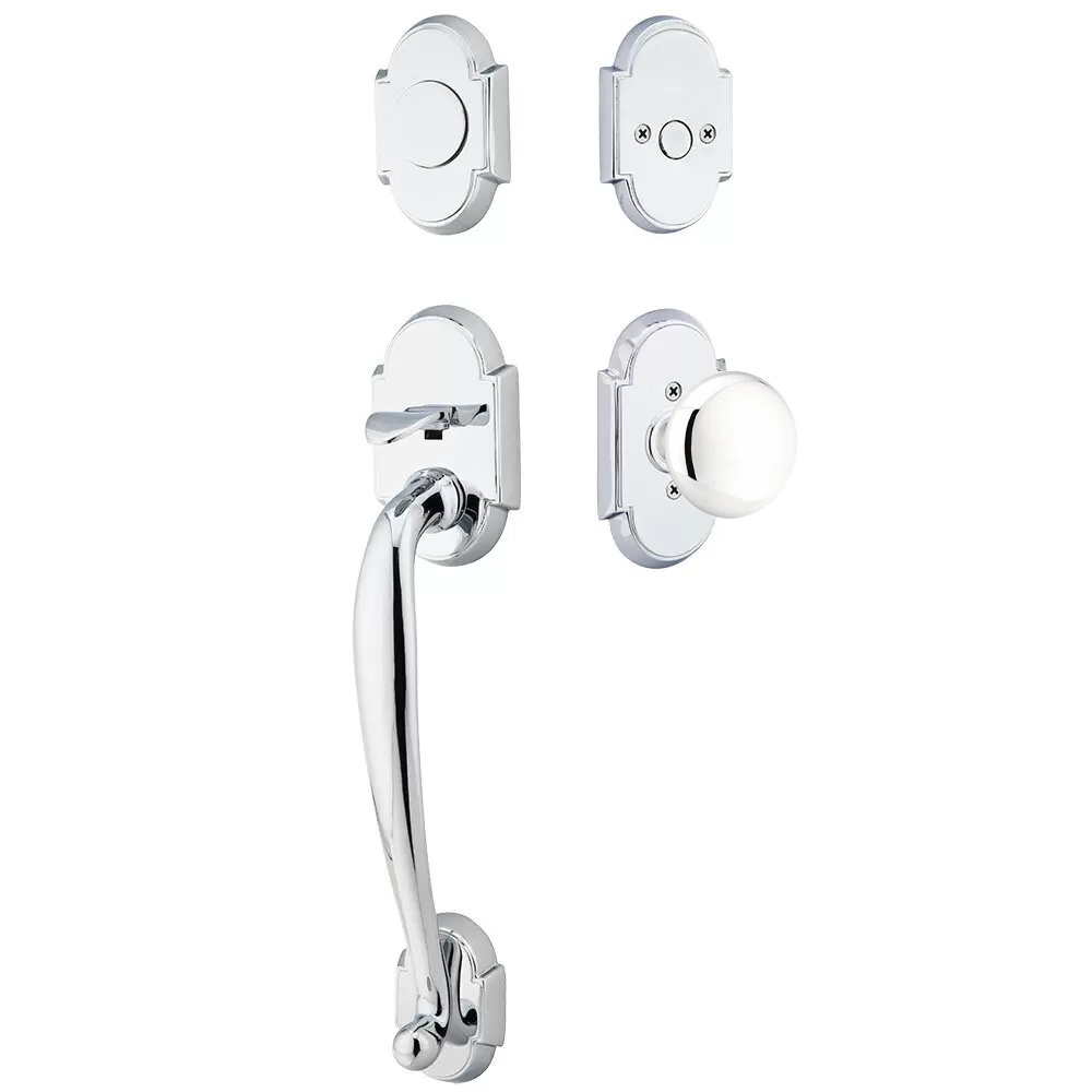 Emtek Nashville Tubular Entryset Sectional with Norwich Knob