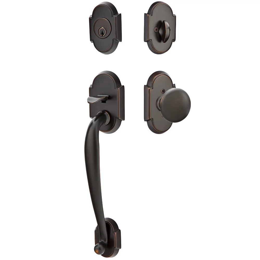 Emtek Nashville Tubular Entryset Sectional with Norwich Knob