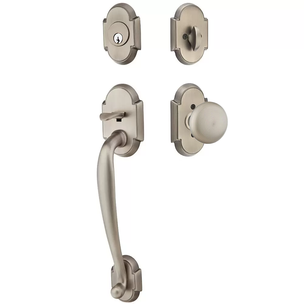 Emtek Nashville Tubular Entryset Sectional with Norwich Knob