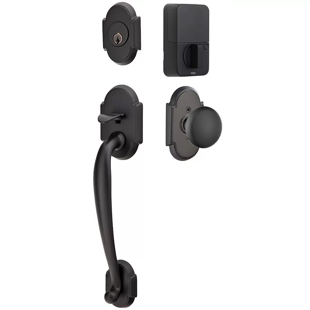 Emtek Nashville Tubular Entryset Sectional with Norwich Knob