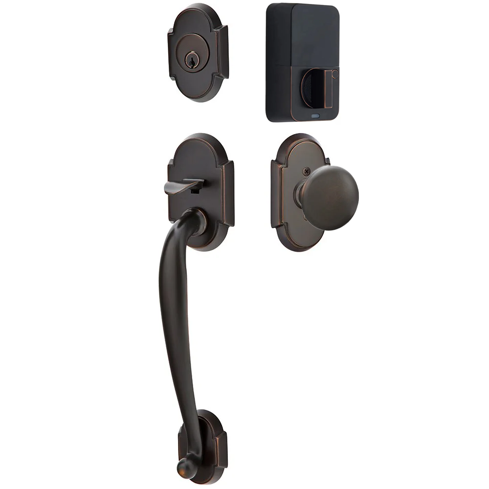 Emtek Nashville Tubular Entryset Sectional with Providence Knob