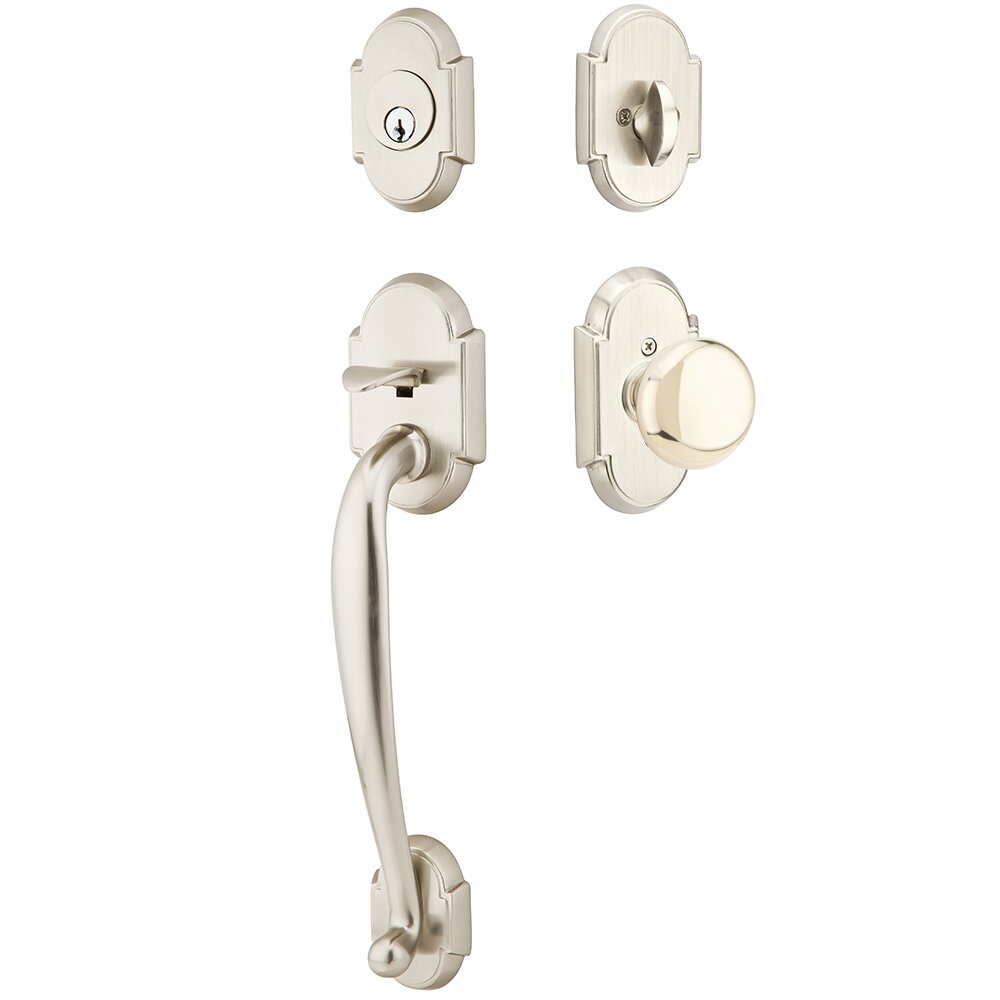 Emtek Nashville Tubular Entryset Sectional with Providence Knob