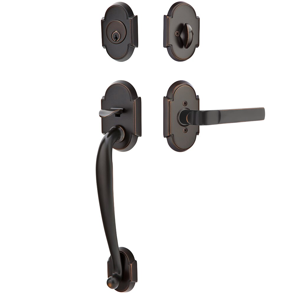 Emtek Nashville Tubular Entryset Sectional with Aston Lever