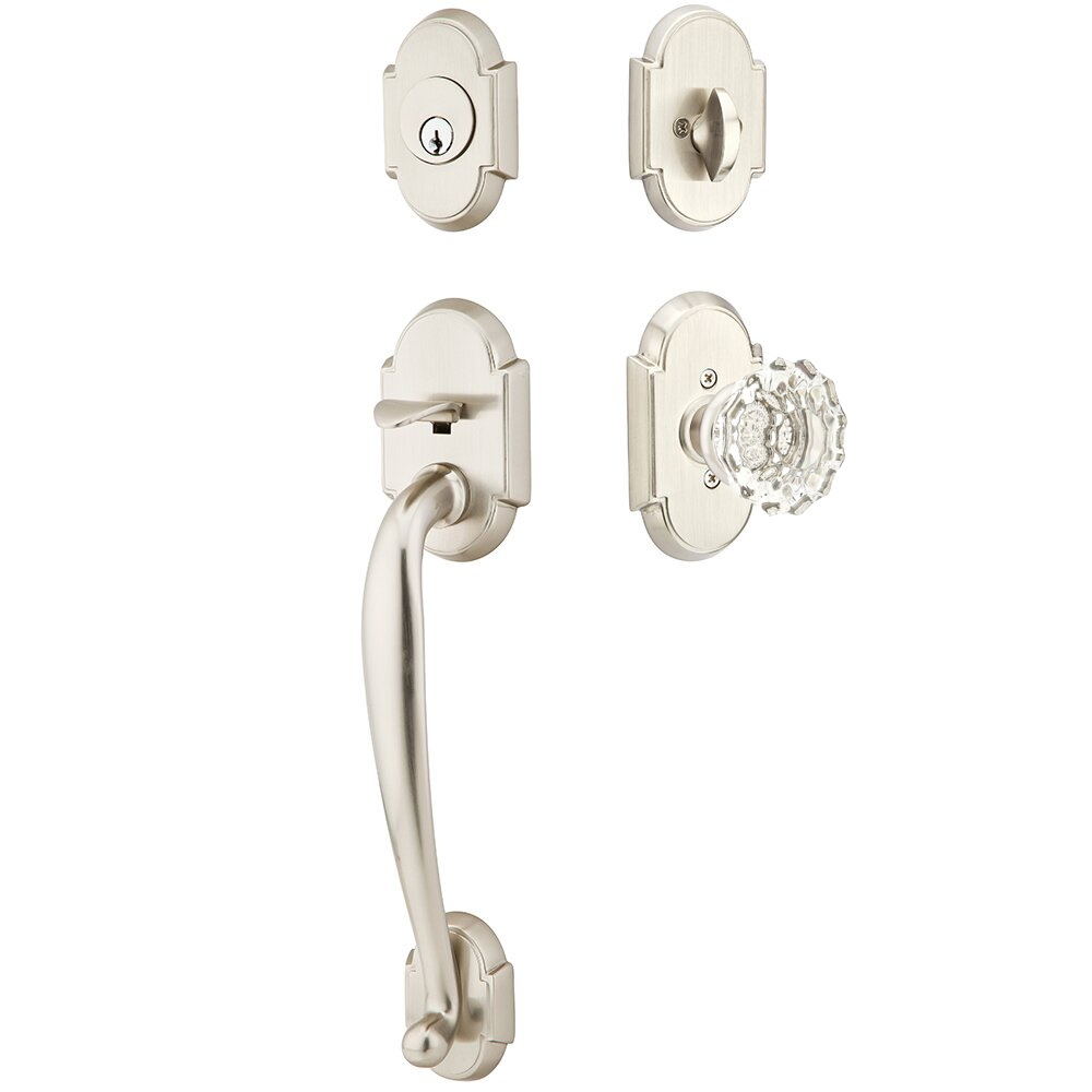 Emtek Nashville Tubular Entryset Sectional with Astoria Glass Knob