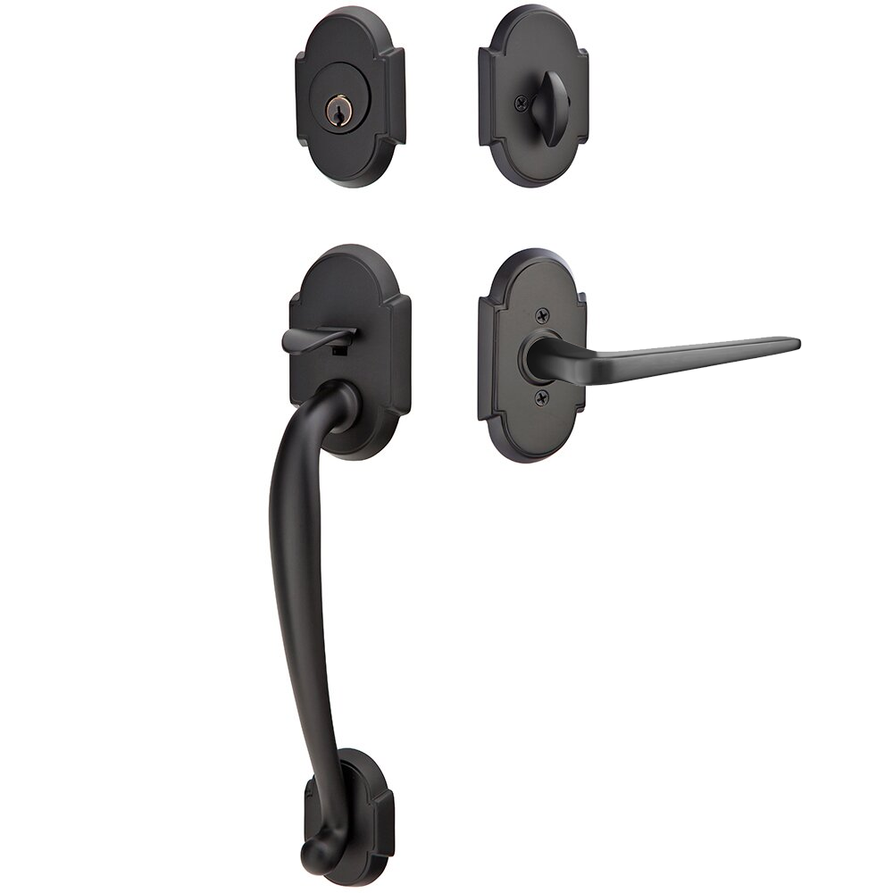 Emtek Nashville Tubular Entryset Sectional with Athena Lever