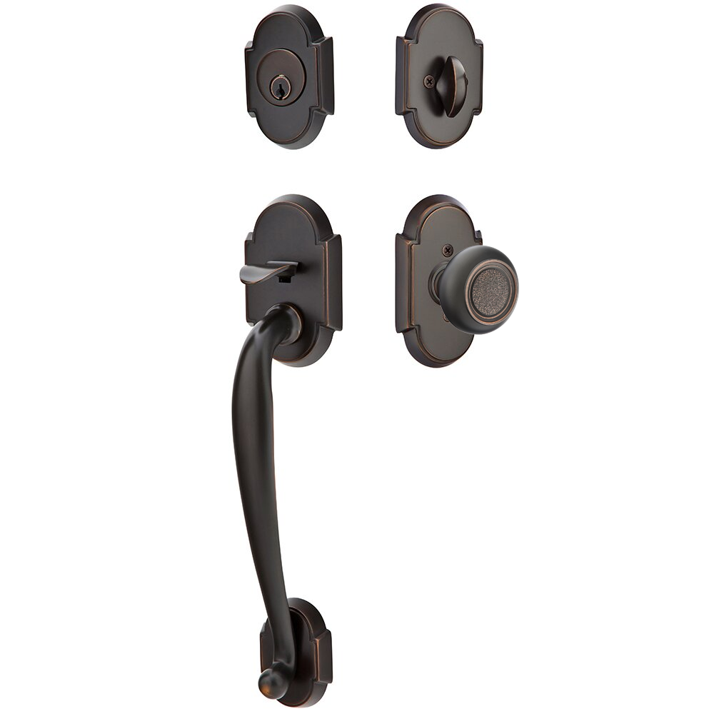 Emtek Nashville Tubular Entryset Sectional with Belmont Knob