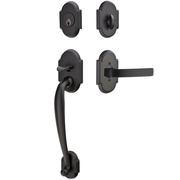 Emtek Nashville Tubular Entryset Sectional with Breslin Lever