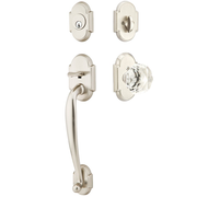 Emtek Nashville Tubular Entryset Sectional with Diamond Glass Knob