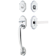 Emtek Nashville Tubular Entryset Sectional with Dumont Lever