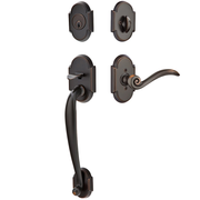 Emtek Nashville Tubular Entryset Sectional with Elan Lever