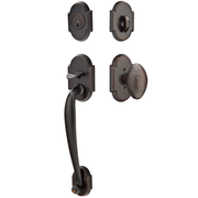 Emtek Nashville Tubular Entryset Sectional with Hammered Egg Knob