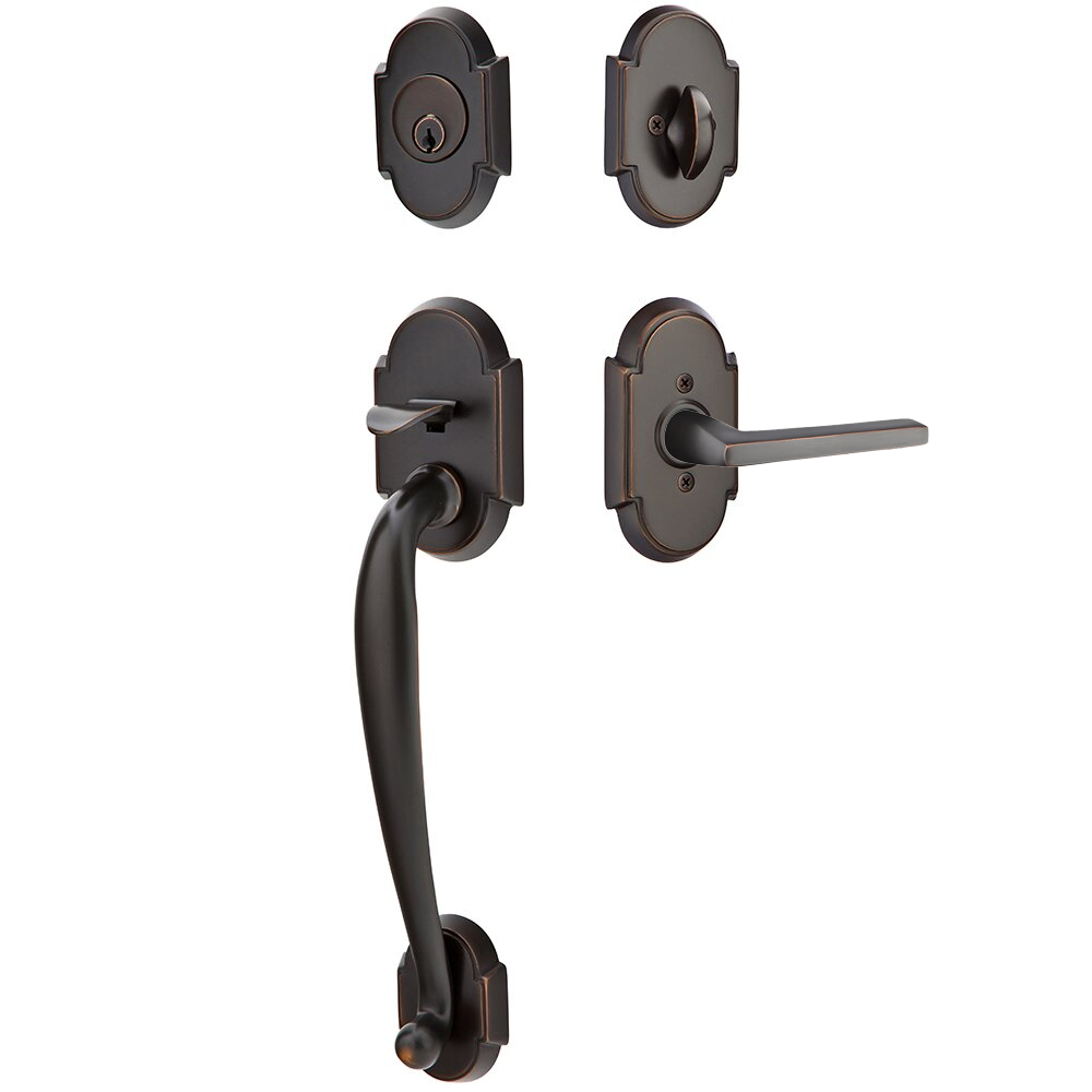 Emtek Nashville Tubular Entryset Sectional with Helios Lever