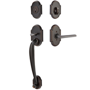 Emtek Nashville Tubular Entryset Sectional with Helios Lever