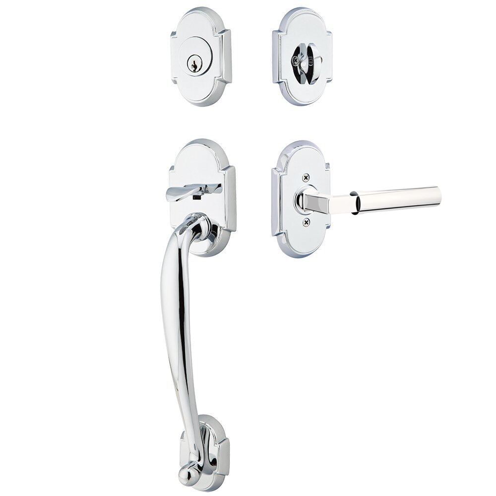 Emtek Nashville Tubular Entryset Sectional with Hercules Lever