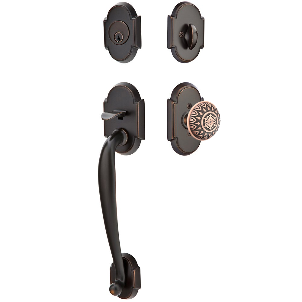 Emtek Nashville Tubular Entryset Sectional with Lancaster Knob