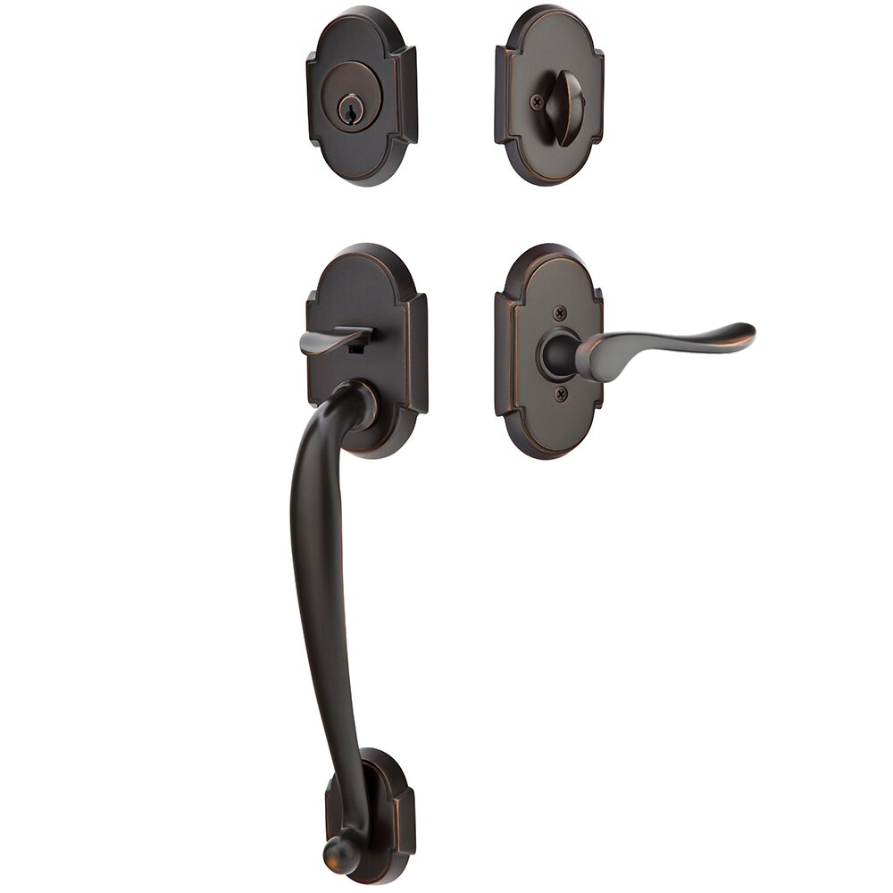 Emtek Nashville Tubular Entryset Sectional with Luzern Lever