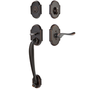 Emtek Nashville Tubular Entryset Sectional with Luzern Lever