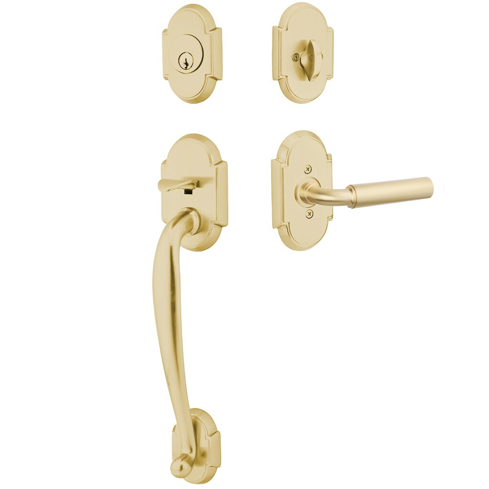 Emtek Nashville Tubular Entryset Sectional with Manning Lever