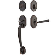 Emtek Nashville Tubular Entryset Sectional with Merrimack Lever