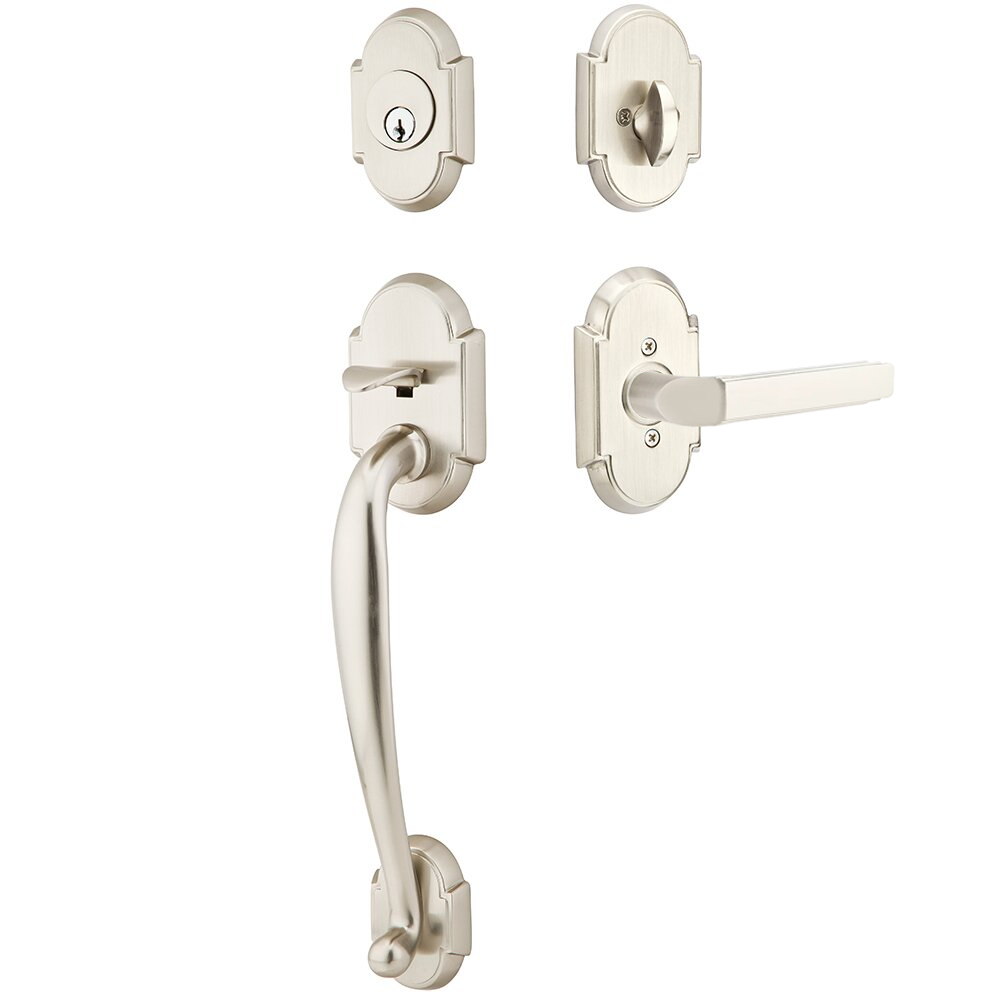 Emtek Nashville Tubular Entryset Sectional with Milano Lever