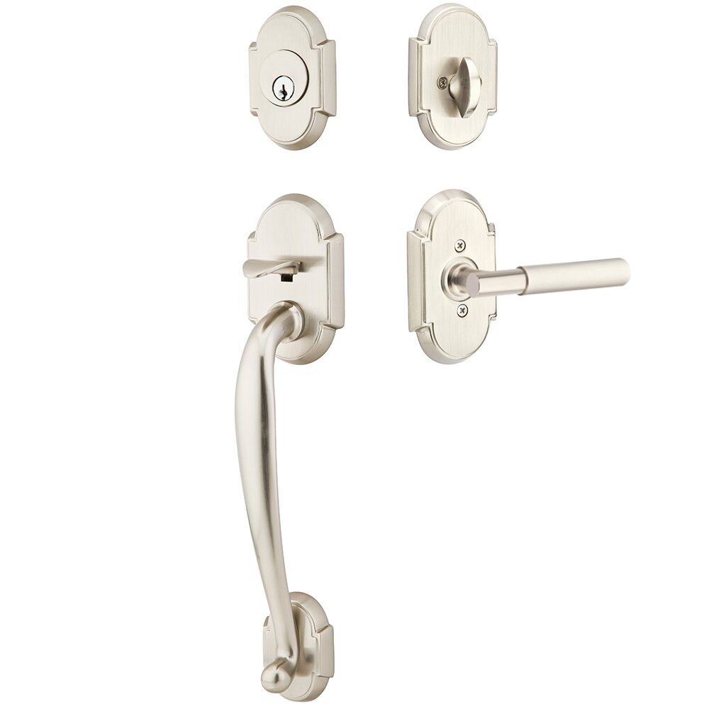 Emtek Nashville Tubular Entryset Sectional with Myles Lever