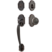 Emtek Nashville Tubular Entryset Sectional with Ribbon & Reed Knob