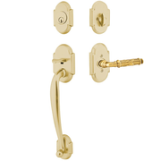 Emtek Nashville Tubular Entryset Sectional with Ribbon & Reed Lever