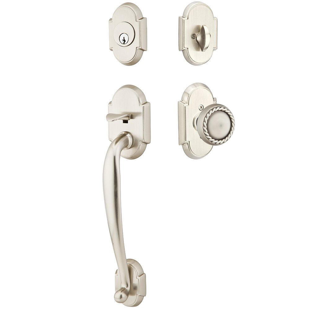 Emtek Nashville Tubular Entryset Sectional with Rope Knob