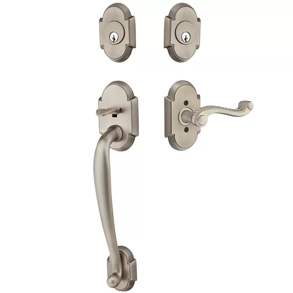 Emtek Nashville Tubular Entryset Sectional with Rope Lever