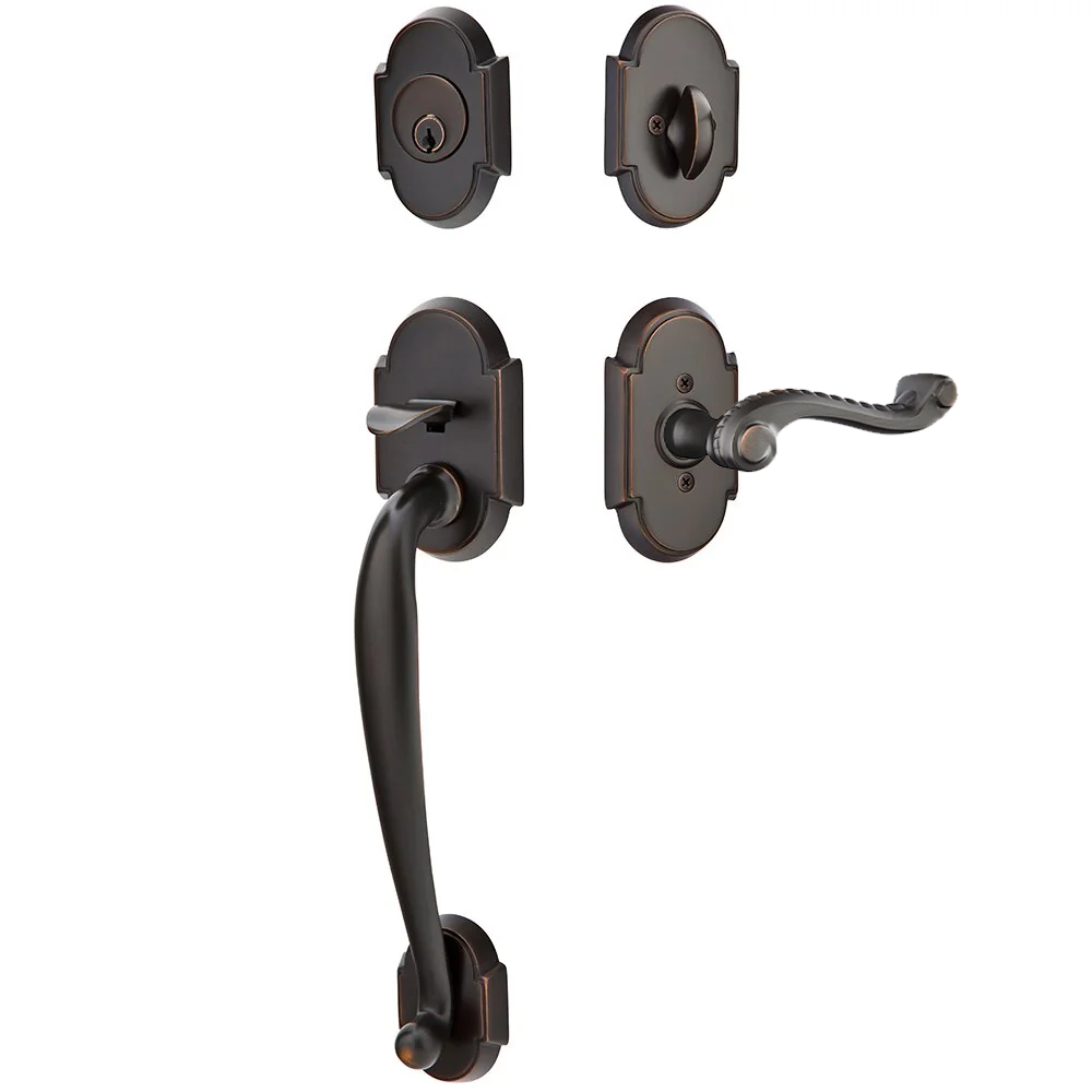 Emtek Nashville Tubular Entryset Sectional with Rope Knob