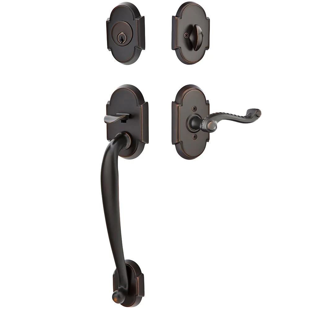 Emtek Nashville Tubular Entryset Sectional with Rope Lever