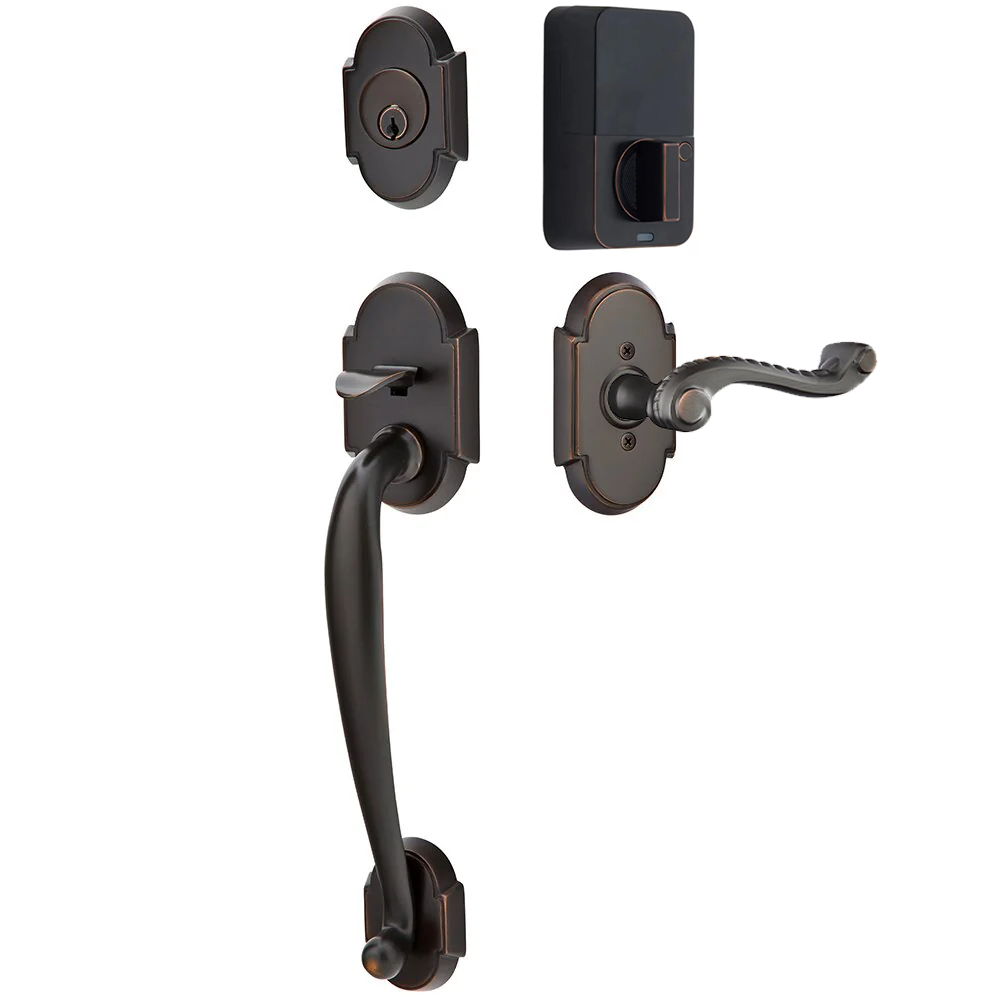 Emtek Nashville Tubular Entryset Sectional with Rope Lever