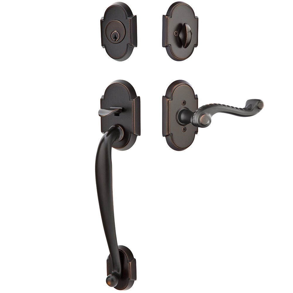 Emtek Nashville Tubular Entryset Sectional with Rope Lever