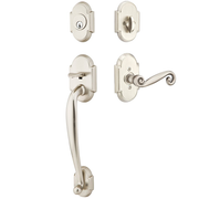 Emtek Nashville Tubular Entryset Sectional with Rustic Lever