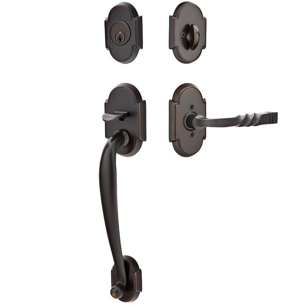 Emtek Nashville Tubular Entryset Sectional with Santa Fe Lever